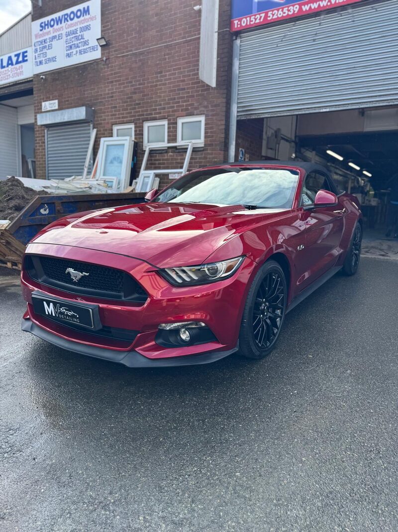 Red Ford Mustang detailed by MV Detailing in the West Midlands