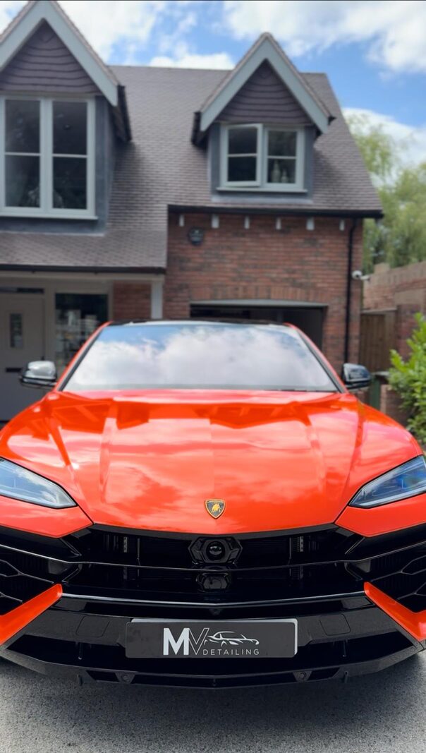 Lamborghini Urus detailed on a customer driveway in the West Midlands