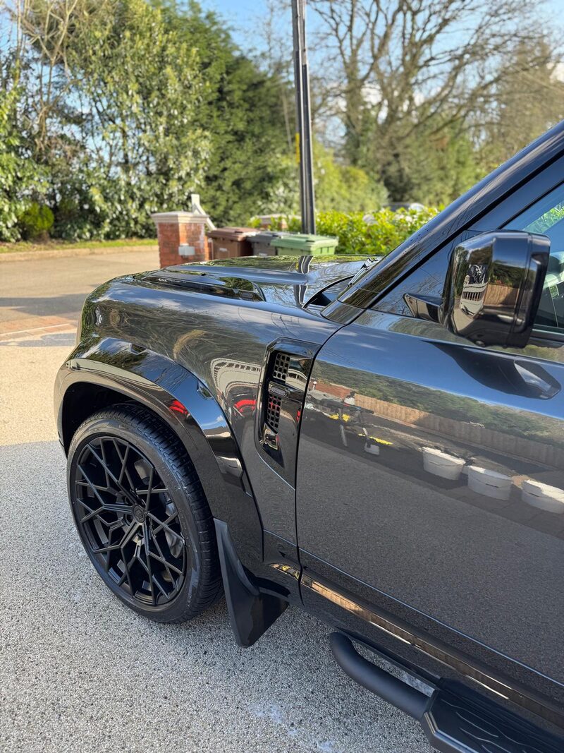 Land Rover Defender wheels and arches by MV Detailing in the West Midlands