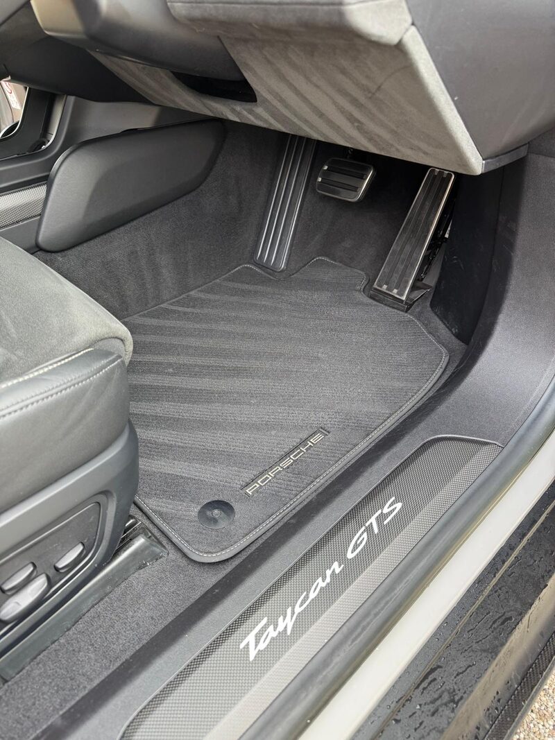 Porsche Taycan GTS interior cleaned by MV Detailing