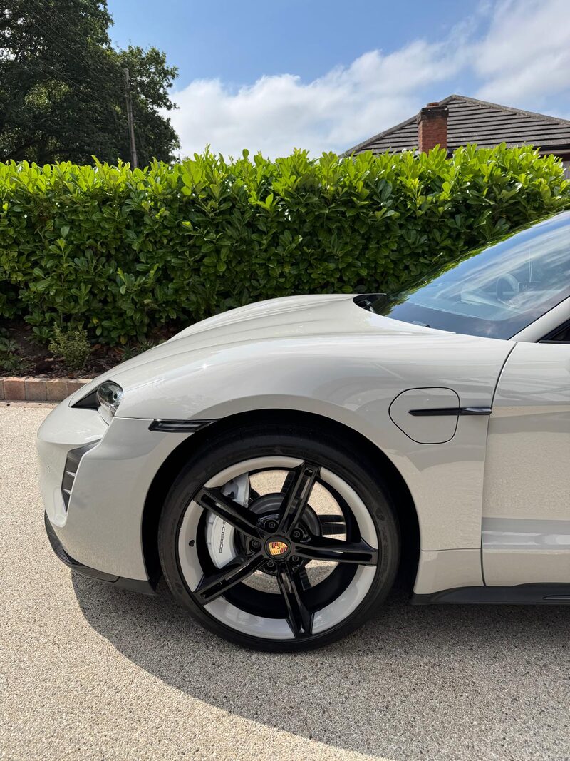 Porsche Taycan wheels and arches by MV Detailing in Coventry