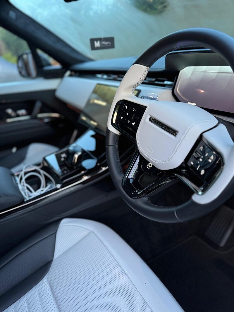 Range Rover ivory leather interior detailed by MV Detailing, Solihull